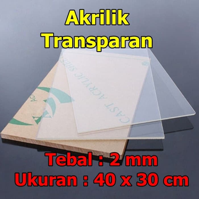 Acrylic Transparan 2mm A3 - Akrilik Bening Transparant