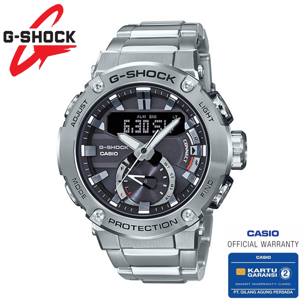 Jam Tangan Pria Casio G-Shock Original GST-B200D-1ADR G-STEEL CARBON CORE GUARD