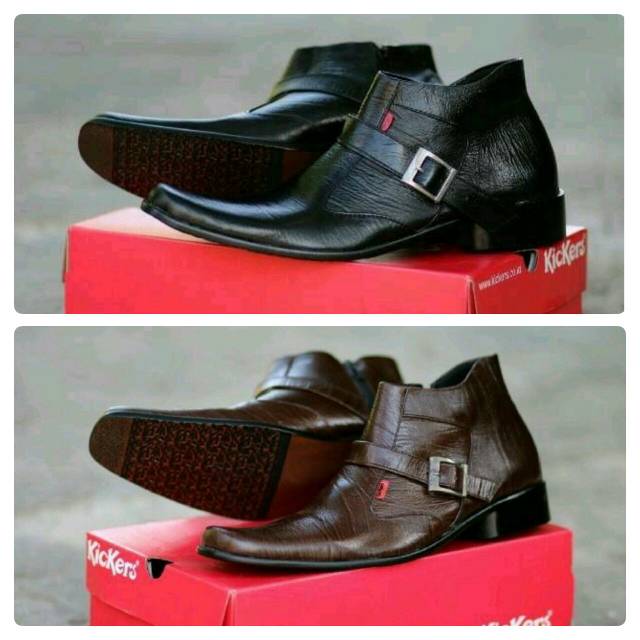 SEPATU PRIA BOOTS KULIT KICKERS KEREN / SEPATU KANTOR / SEPATU KERJA / SEPATU PROYEK