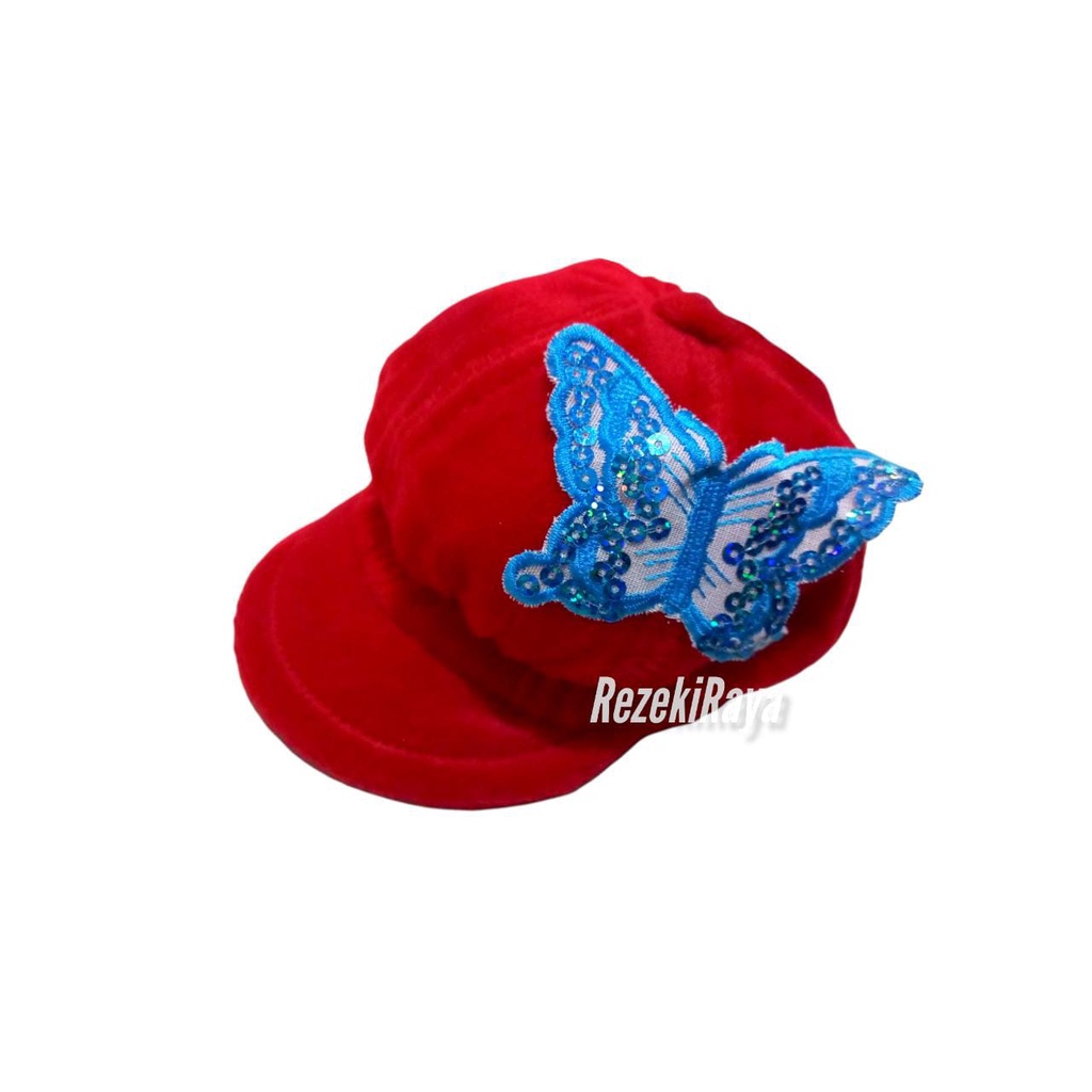 TOPI BLUDRU BALITA ANAK ANAK KUPU KUPU / TOPI BALITA ANAK ANAK