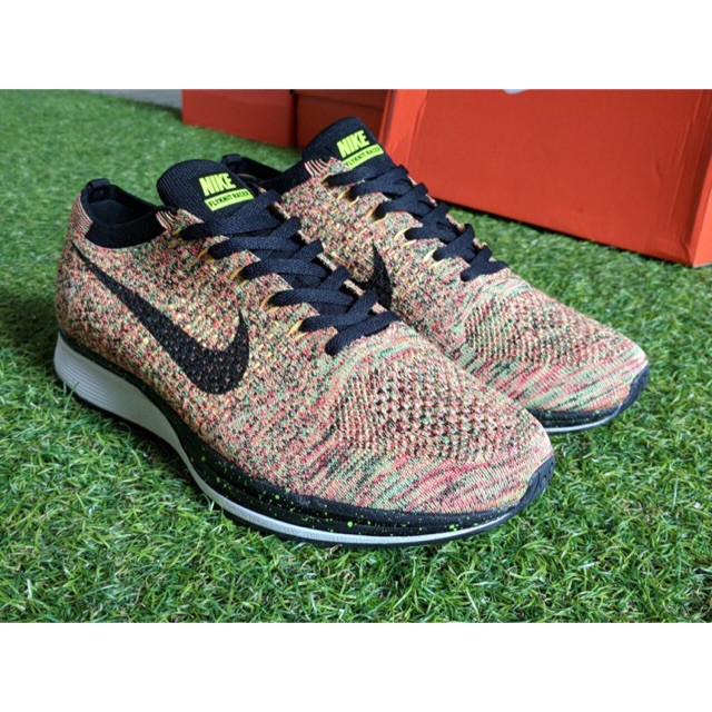 SEPATU RUNNING NIKE FLYKNITE RACER BROWN BLACK