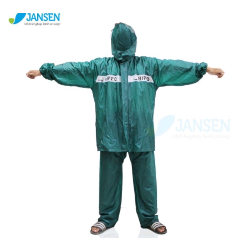 Jas Hujan HIPPO JS929 JANSEN XL Karet Setelan Jaket Celana Pria Wanita Dewasa TERMURAH / Mantel Hujan Jumbo Tebal Kuat Cewek Cowok Terbaik Murah Berkualitas / Raincoat Remaja Terlaris Baju Celana Tebal Terbaru Harga Grosir