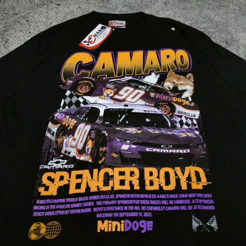 KAOS T-SHIRT OVERSIZE NASCAR CHASE AUTHENTIC CAMARO/CHAMPIONSHIP/BRAD98 VINTAGE BESTSELLER VARIAN