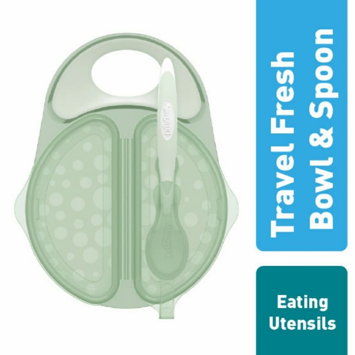 Dr. Brown's Travel Fresh Bowl &amp; Spoon Mangkok Bayi Travelling Feeding