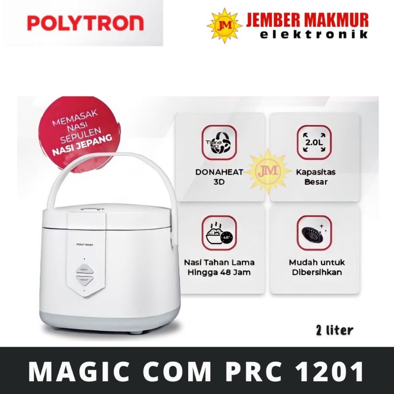 Magic Com Polytron Donabe PRC 1201 / Rice Cooker Polytron 2 Liter PRC1201