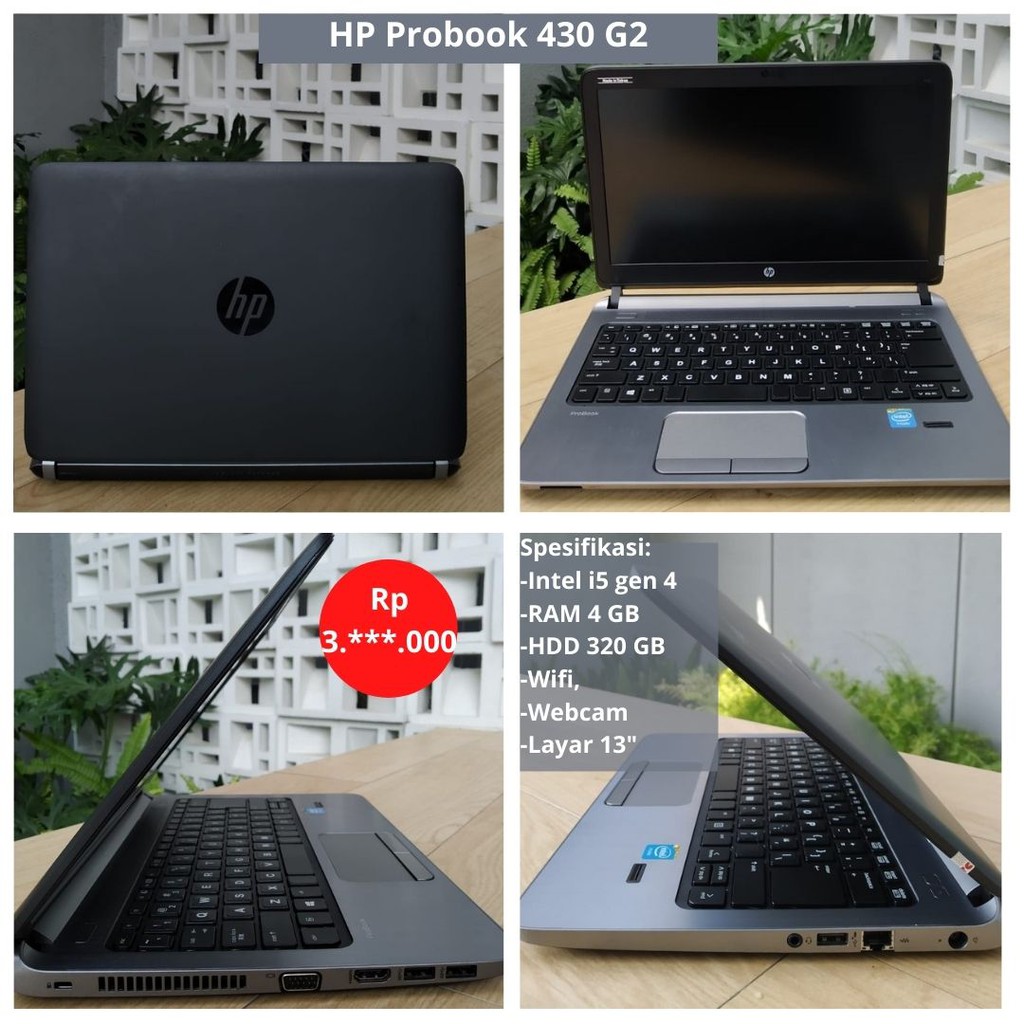 LAPTOP BEKAS MURAH HP PROBOOK 430 G2 INTEL i5