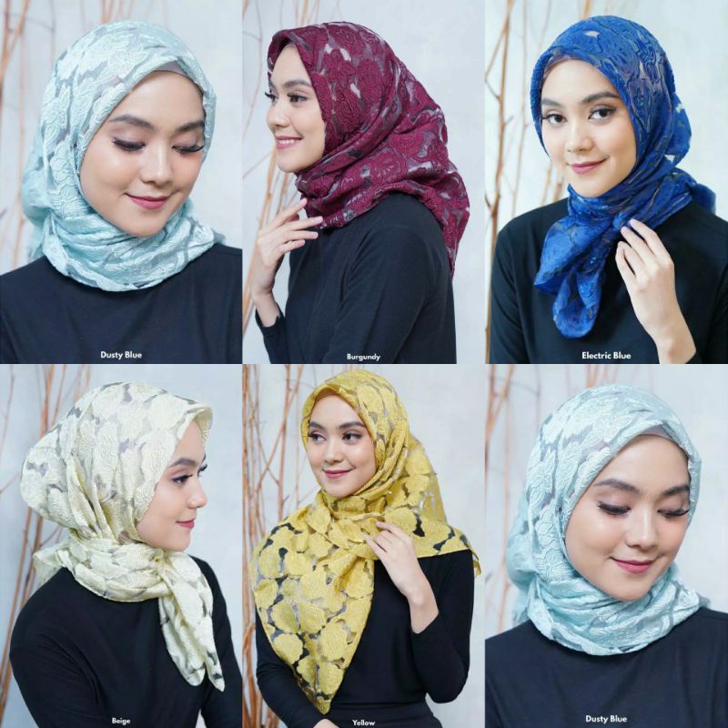 SABINA HIJAB RUBIAH BUNGA IMPORT SEGI EMPAT TERMURAH