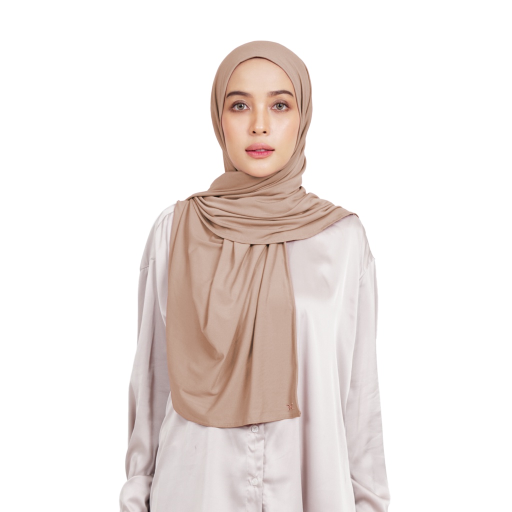 Hameeda - Hannah Instant Hijab | Jersey Bergo Pashmina-Moroccan Sand