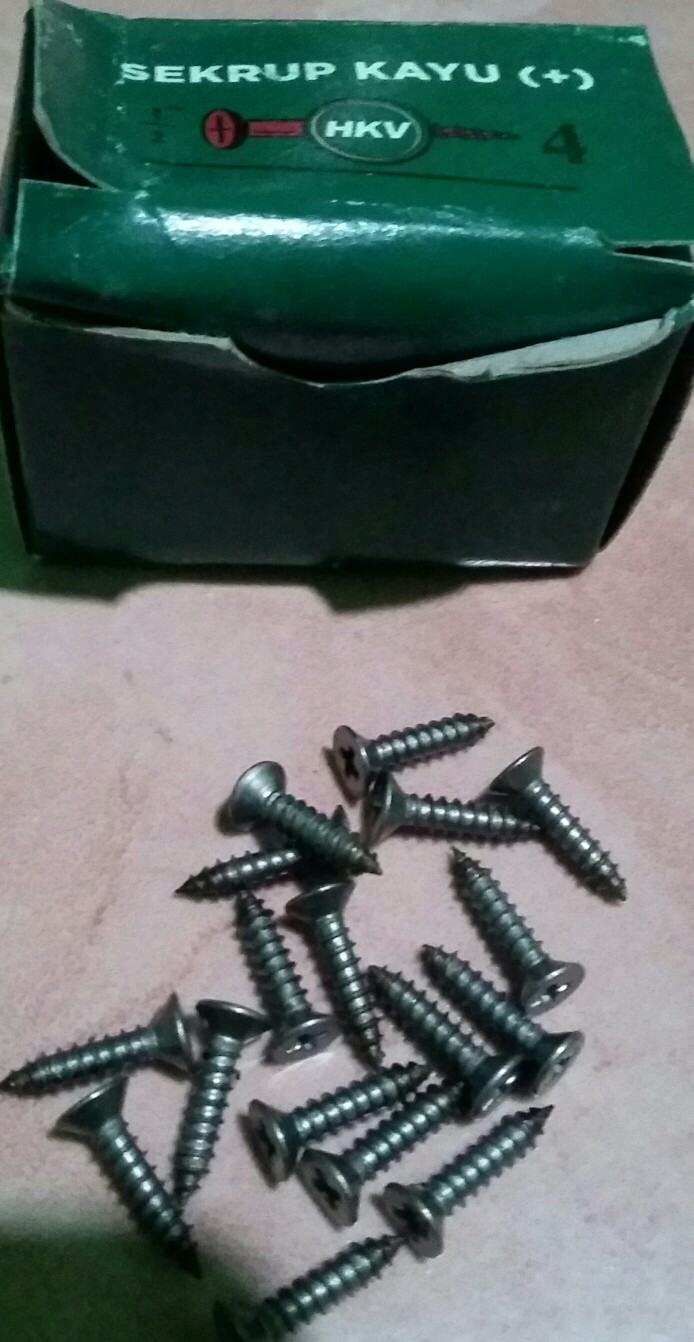 Sekrup Kayu 1/2 (+) Hkv / Skrup Kayu / Wood Screw