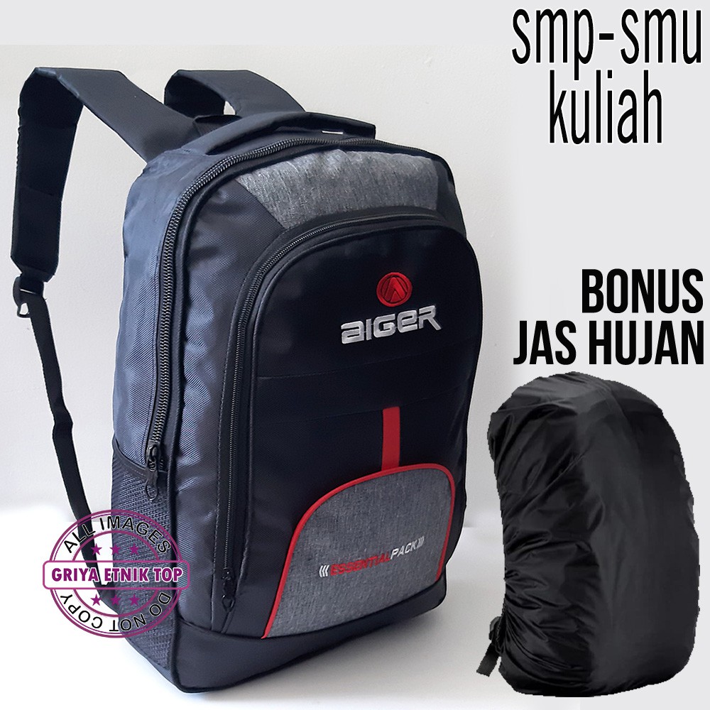 Tas Punggung Pria Tas Gendong Cowo Tas Kuliah Cowok Murah Tas Ransel Pria Sekolah SMU Tas Sekolah anak Laki laki SMU Promo Aiger