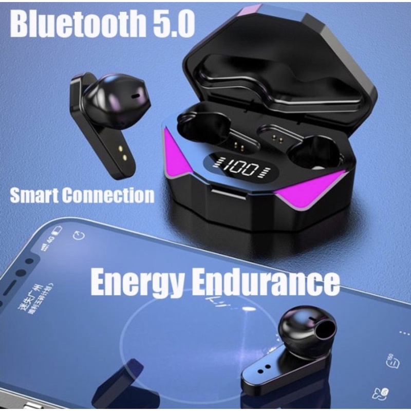 Headset Bluetooth Gaming TWS X15 Bluetooth V5.2 LED Smart Display - Headset bluetooth TWS X15