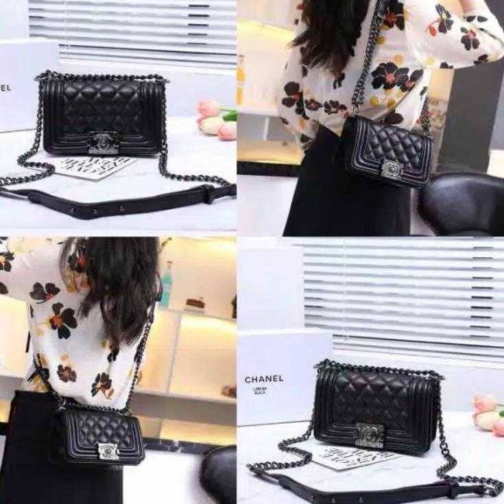 Koleksi Terbaru.. TAS IMPORT BOY SMALL FREE BOX LAMBSKYN MIRROR FLAP BRANDEN PREMIUM BATAM HANDBAG S