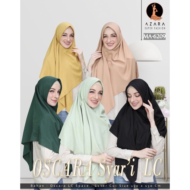 Jilbab Syari voal premium azara 130 x 130 Segiempat polos syar’i
