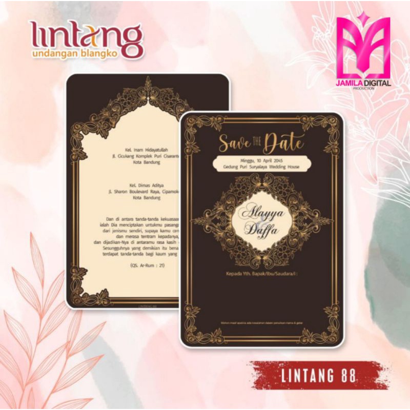 Undangan Cetak Murah Blanko Undangan Lintang 88