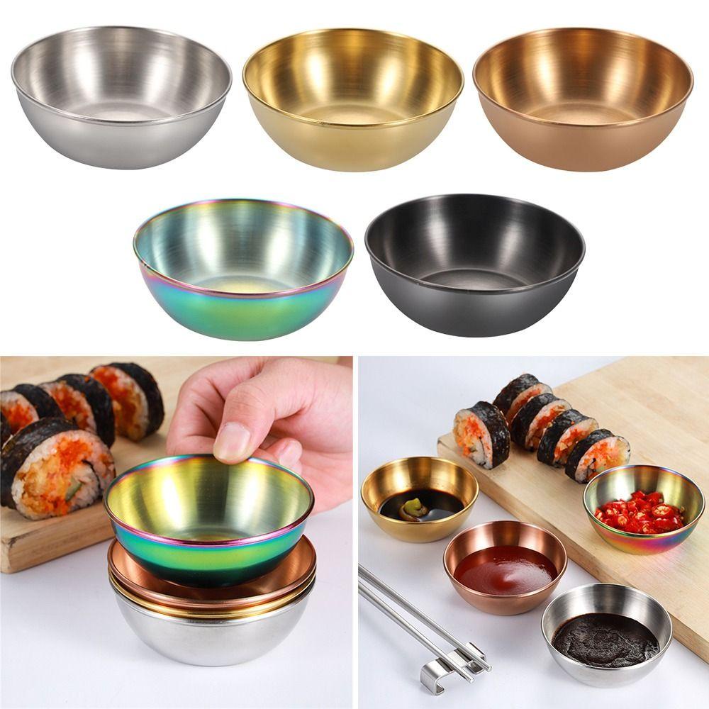 Top 2Pcs Seasoning Dish Round Side Dish Sushi Cuka Kecap Kecil Makanan Saos Cangkir