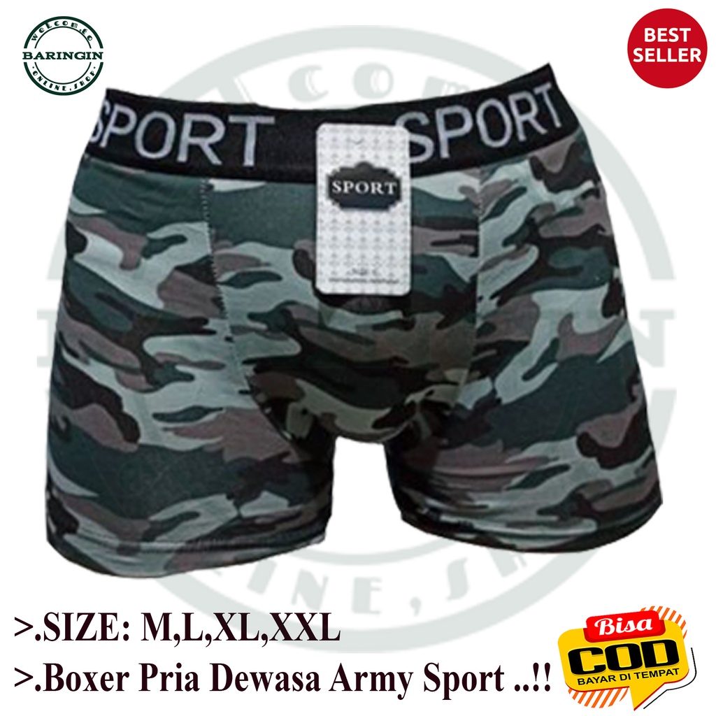 Boxer Pria Dewasa Isi 6 Pcs Boxer Motif Loreng -Dalaman Pria -Celana Dalam pria dewasa