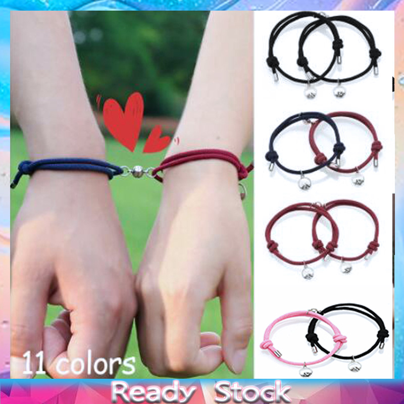 2 Pcs Gelang Magnet Couple Gelang Tali Attract