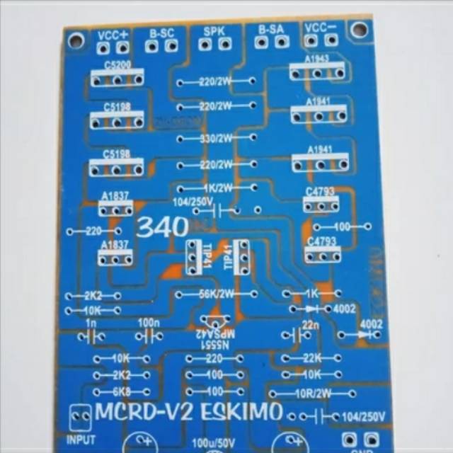 PCB Driver Power Amplifier Mono MCRD V2 Eskimo Type 340 Low Sub