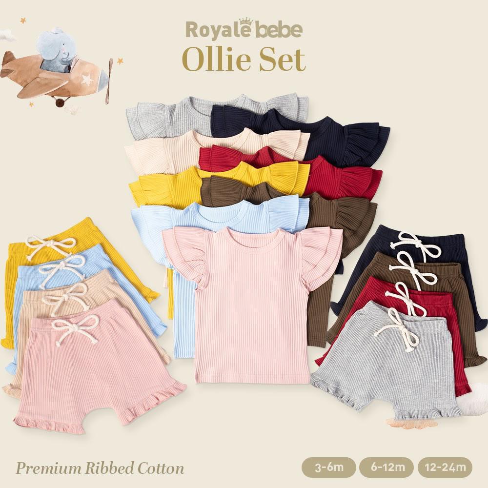 ROYALE BEBE SETELAN OLLIE SET SETELAN RUFFLE SET PIYAMA ANAK PIYAMA BAYI