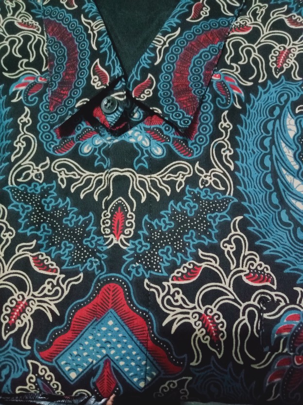 Mahkota Merah Kemeja Batik Pria Lengan Panjang Pendek Lapis Furing Baturaden