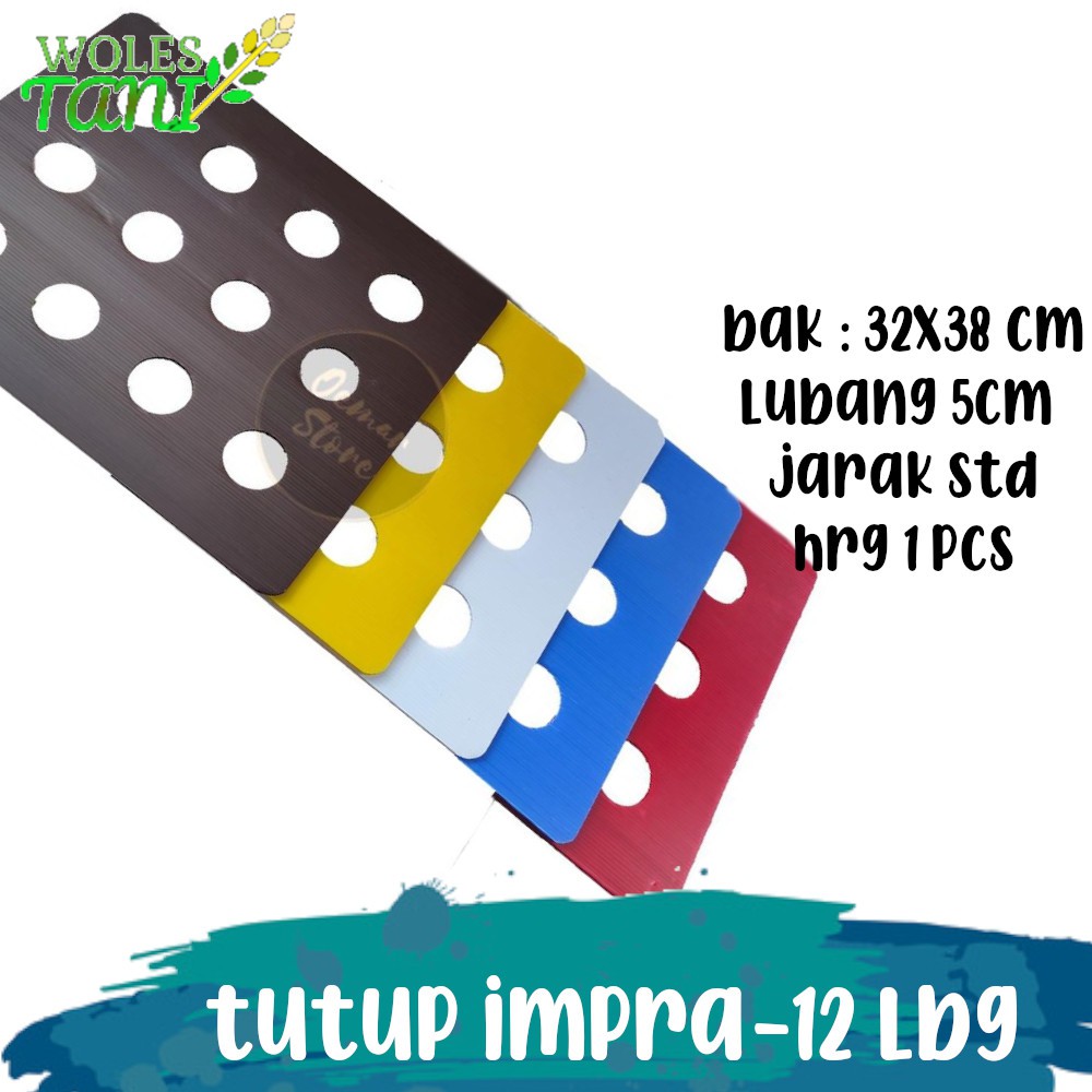 Tutup Impraboard 12 Lubang 3 mm Hidroponik Wick