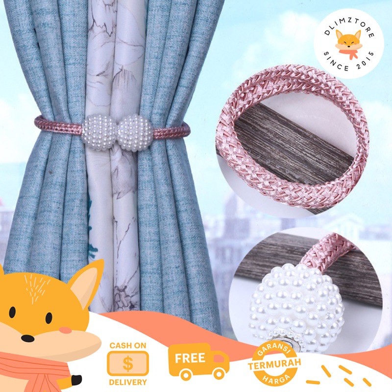 [DZ] HW93 - Tali Gorden Magnet Tirai Pengikat Penjepit Magnetic