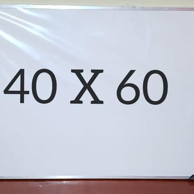 

P1νB Whiteboard 40x60 papan tulis anak putih white board 2 sisi spidol dan kapur ♦Ready
