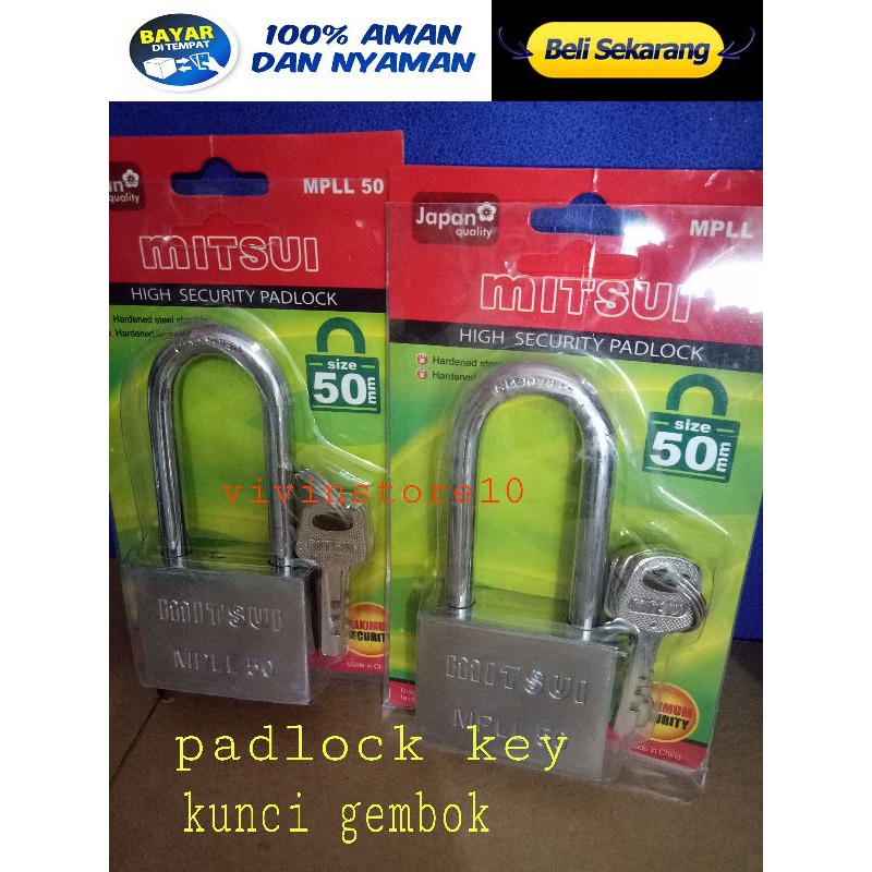 Kunci Gembok Pagar dan Pintu Rumah padlock key Anti maling,Anti gergaji top security gembok kunci pa