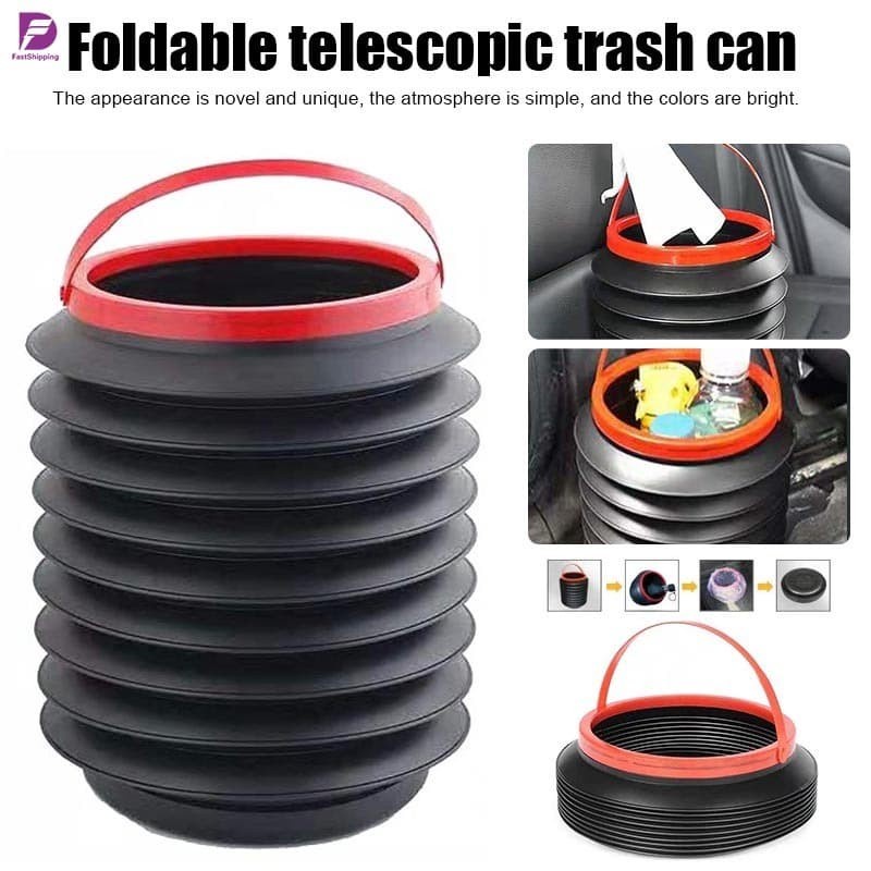 Car Accesories Folding Trash Can Foldable Tempat Sampah Mobil Lipat Multifungsi