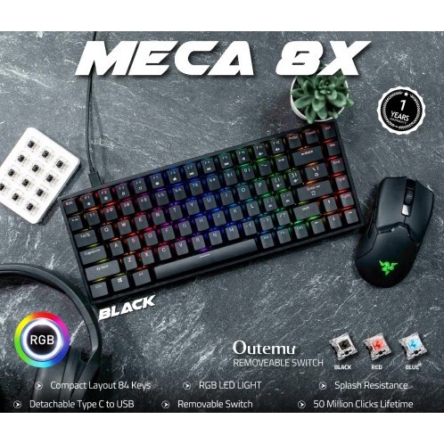 Keyboard DA Digital Alliance Meca 8X 84 Keys RGB - Gaming - Outemu