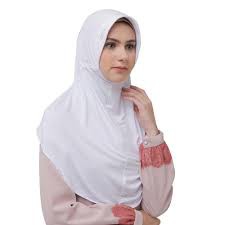ZOYA HIJAB JILBAB INSTAN BERGO HUSNA CASUAL ZOYA ORI READY-PUTIH 01