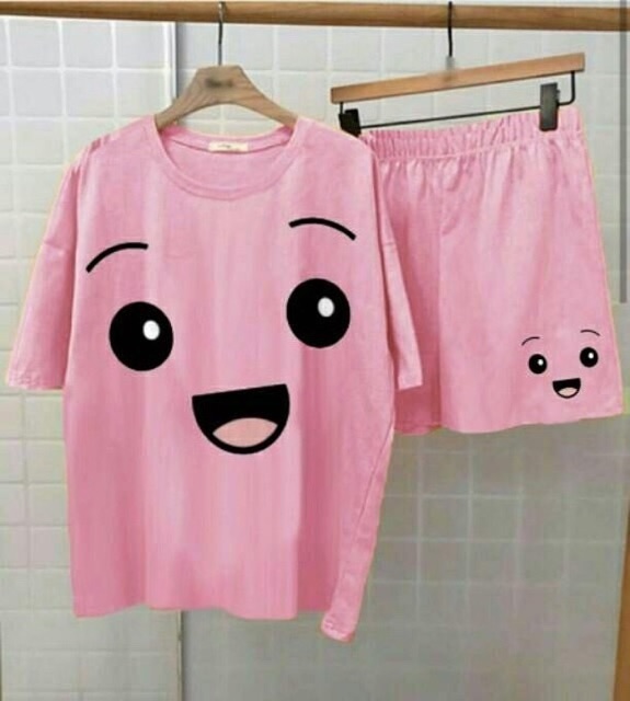 NEW RESTOCK SL ST SMILE DUDU / Stelan Wanita Smile Cute kekinian / Stelan wanita Terbaru