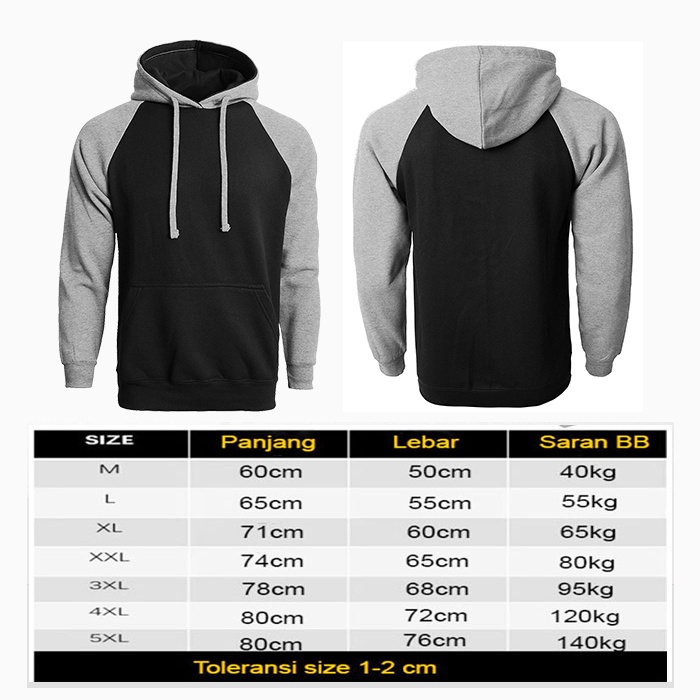 Jaket Polos Big Size Hitam Merah M L XXL XXXL XXXXL XXXXXL Raglan Sleeve Jacket Oversize BLACK GREY