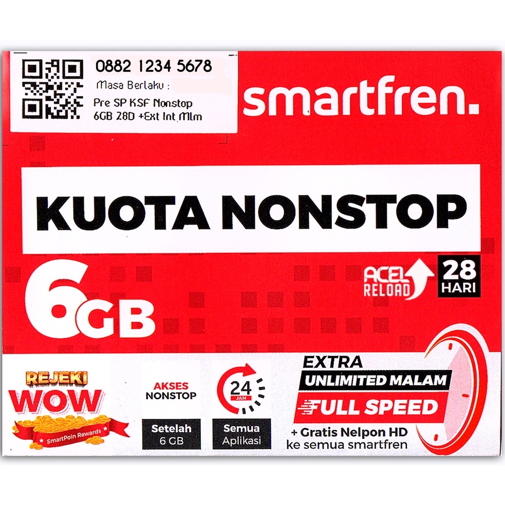 Perdana Smartfren 6GB Nonstop