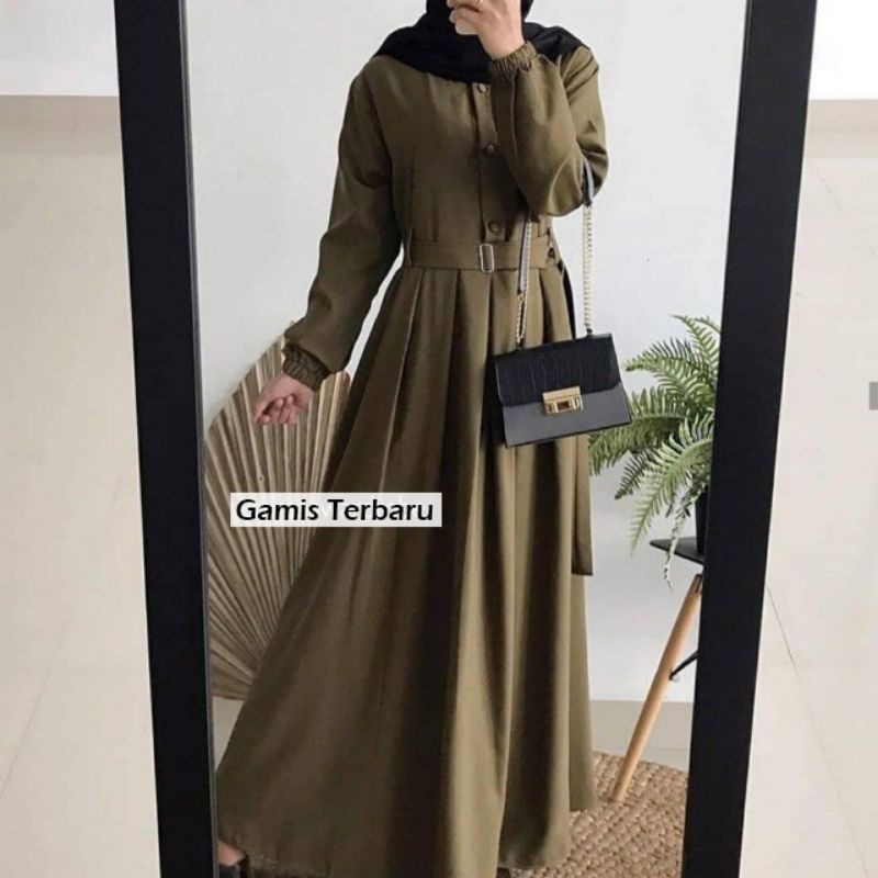 Elsa / Fashion Muslim Wanita / Gamis Lebaran Terbaru / Busui  / Baju Lebaran / Gamis Dress Wanita-4