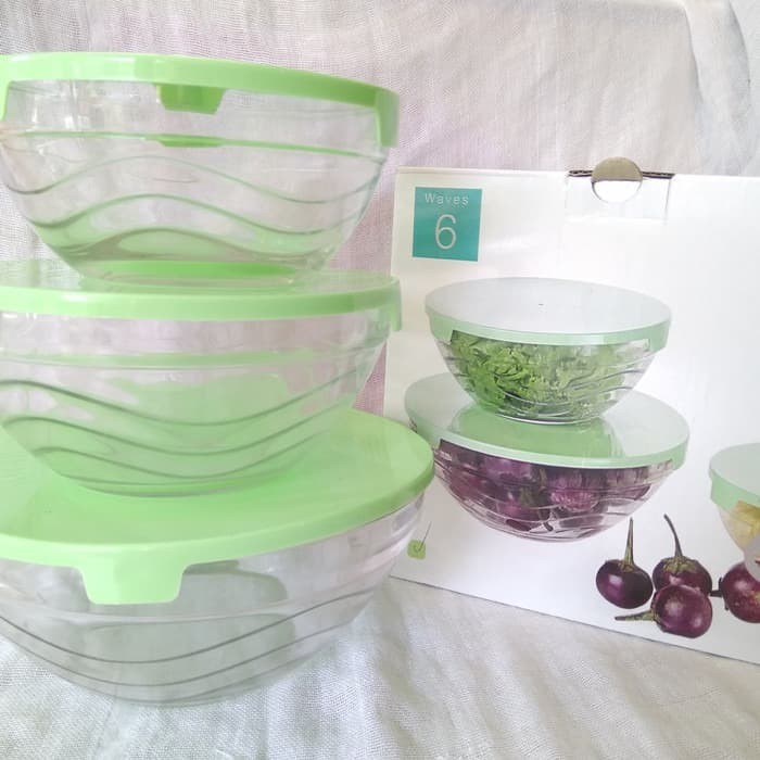 mangkok kaca 1set isi 3pc