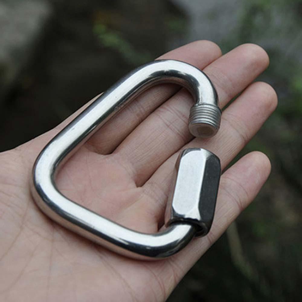 Lanfy Pengaman Sambungan Kunci Lock Gesper Metalik304Stainless Steel Snap Clip Hook Buckle Climbing Buckle