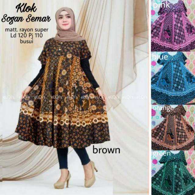 Daster motif batik | Daster Klok Sogan Semar