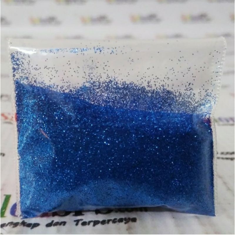 Bubuk Gliter Biru / Blue Glitter Powder 5gr Zip Lock 5 BUNGKUS