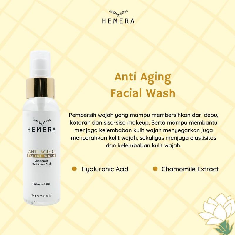 HEMERA 5 IN 1 ANTI AGING 10X LEBIH EFEKTIF MENYAMARKAN KERUTAN - BPOM AMAN UNTUK IBU HAMIL | TONER | FACIAL WASH | SERUM | DAY &amp; NIGHT CREAM