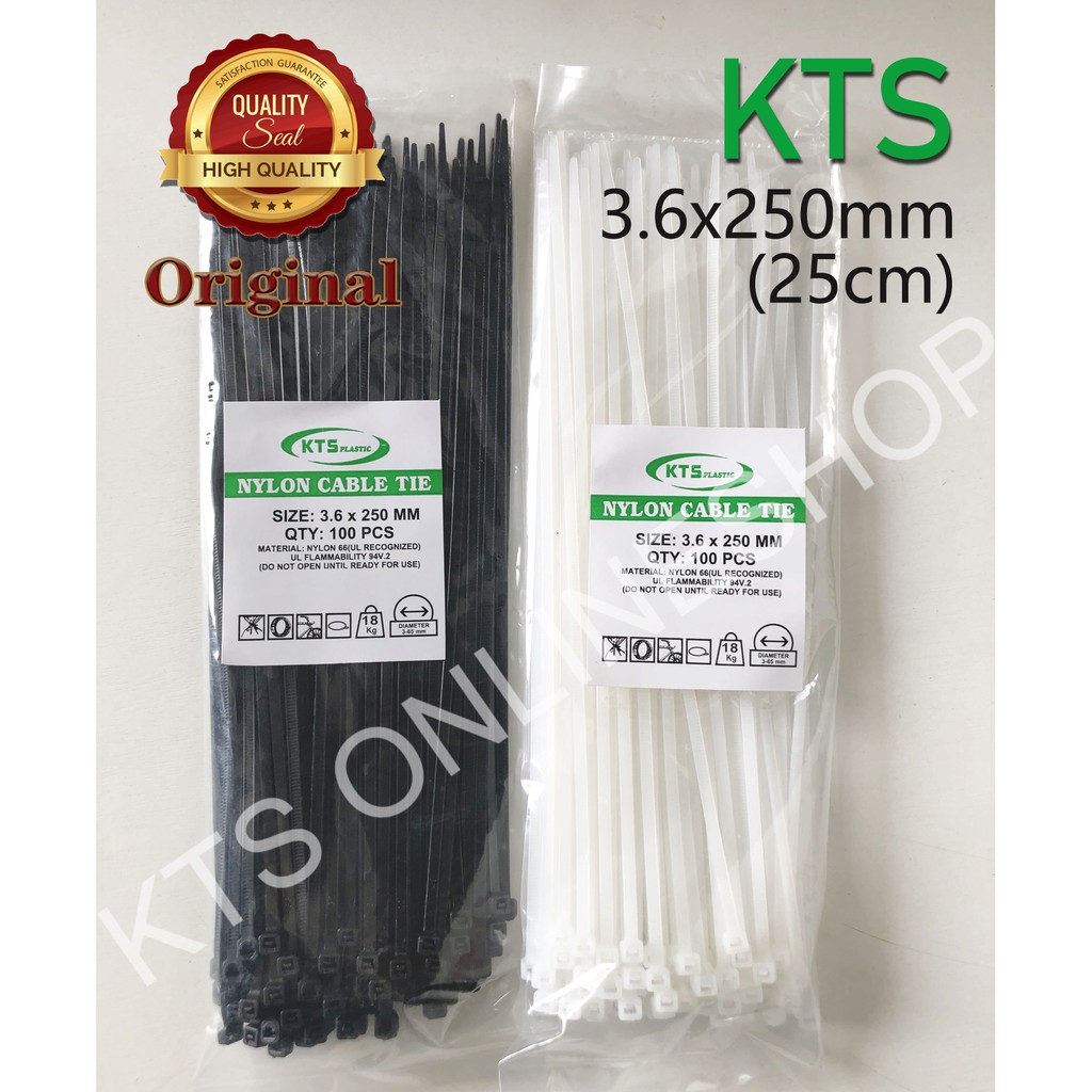 

Kabel ties 3.6x250mm Warna PUTIH/HITAM 1PACK Isi 100PCS