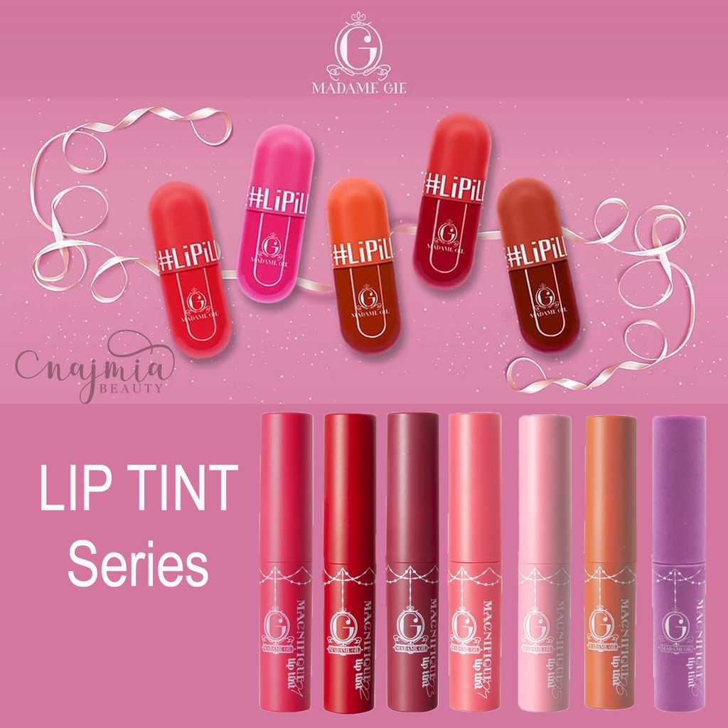 Madame Gie Magnifique Lip Tint dan LIP PILL series/Lip tint pill - MakeUp LipTint Kosmetik