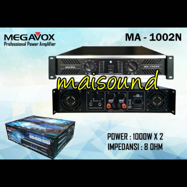POWER AMPLIFIER MEGAVOX MA 1002 BARU AMPLI MEGAVOX MA 1002N MA1002 ORI