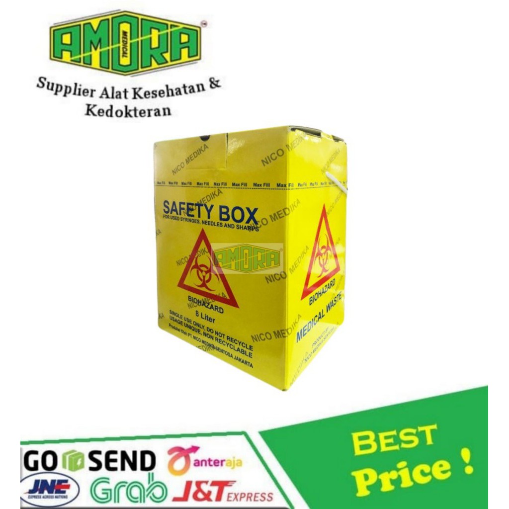 Safety Box Medis 8 Liter / Tempat Sampah Medis