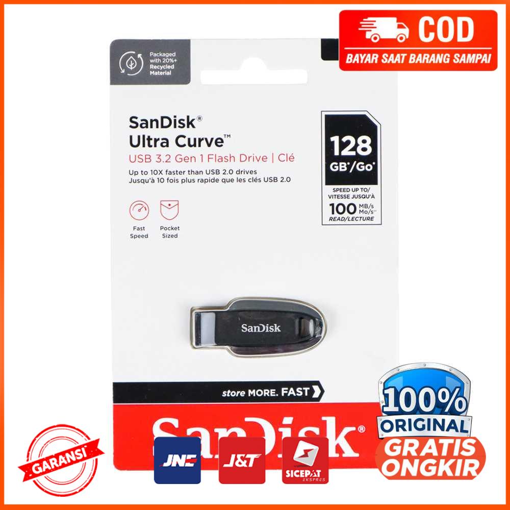 SanDisk Ultra Curve Flashdisk USB 3.2 - 128 GB