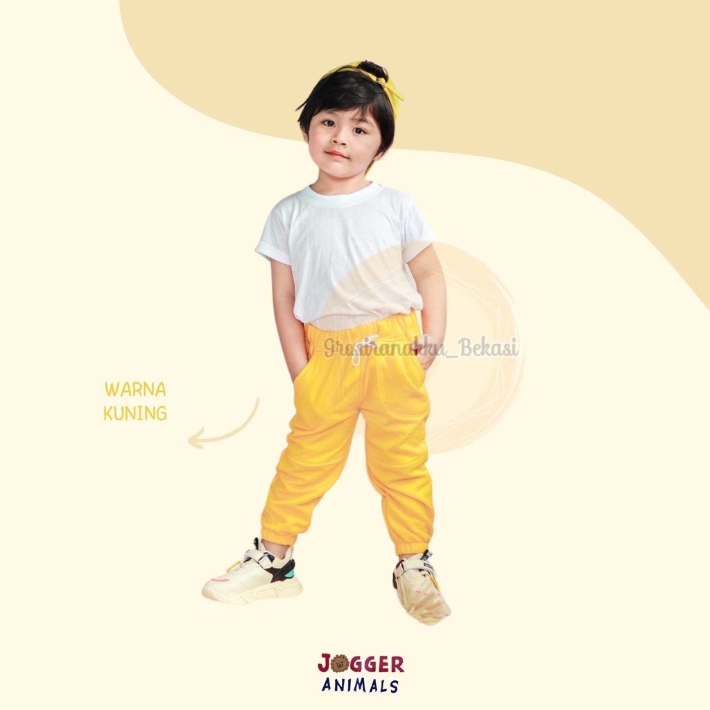 Celana Jogger Anak Polos Mix Warna Size 2-5 tahun