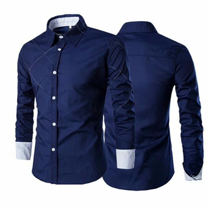 Kemeja Pria Lengan Panjang Delivio Kemeja Pria Slim Fit Kemeja Pria Kerja Casual Korea Style Remini