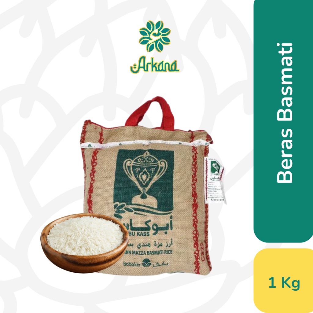 Jual Beras basmati asli abu kass 1 kg brasmati rice abuskass nasi
