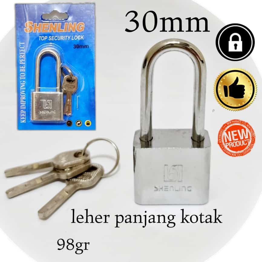 GEMBOK 30MM LEHER PANJANG MURAH ANTI MALING