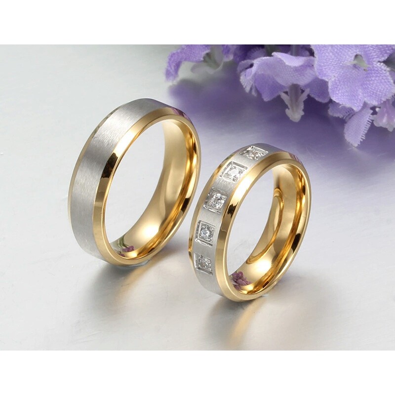 [ SALE ] OBRAL Cincin Couple / Tunangan / Nikah / Pasangan / Titanium C011 Anti Karat